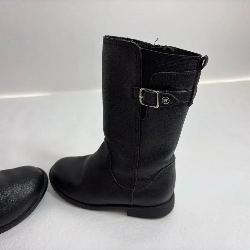Bundle of 2 Girls Boots London Fog Stride Rite Black Pink Toddler 8